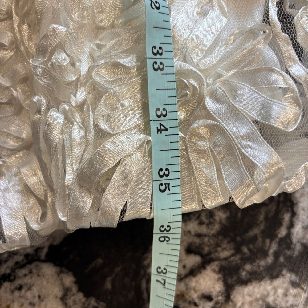 Sue Wong Nocturne Dress Sz 4 Ivory Beaded Sequin Floral Lace V Neck Cocktail - Picture 10 of 12